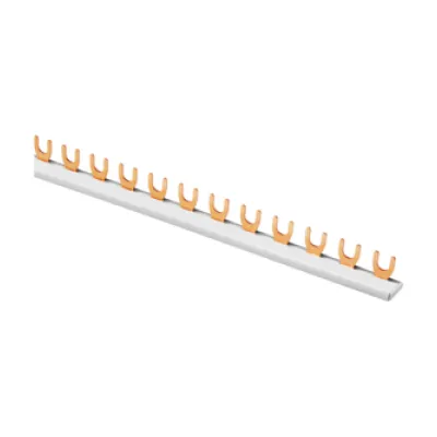 GEWISS Kammschiene Gabel GW96996 | 1-polig | 1-phasig | 63A | 1000mm | 56TE | 17,8mm Teilungsmaß | zuschneidbar | grau