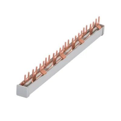 Gewiss Kammschiene GW96998 | 3-polig | Gabel-Ausführung | 1000mm | 56TE | 63A | 17,8mm Teilungsmaß | isoliert | grau