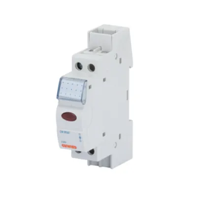 GEWISS Kontrollleuchte LED GW96581 | Leuchtmelder 230V AC | 0,8W | REG 1TE | Einbau 72mm | IP20 | rot
