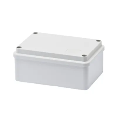 GEWISS Abzweigkasten GW44205 | Verbindungsdose IP56 | Kunststoff | 129x89x58 mm | flacher Schraubdeckel | grau