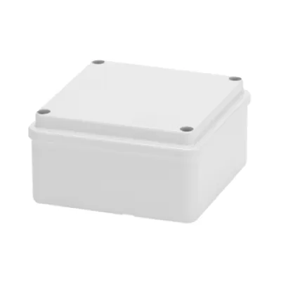 GEWISS Abzweigkasten GW44204 | IP56 | 100x100x50mm | quadratisch | Kunststoff | flacher Schraubdeckel | grau