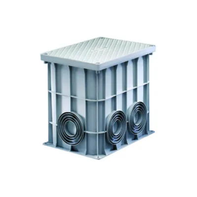 GEWISS Erdeinbaukasten DX59501 | Zugdose rechteckig 360x260x320 mm | befahrbar | Kunststoff grau | stapelbar