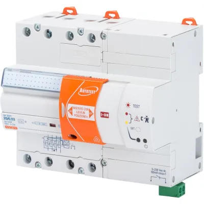 Gewiss FI-Schutzschalter GW90942 | RCCB 4-polig Typ A | Autotest | 40A 30mA | 400V | DIN-Schiene | IP20 | 7TE