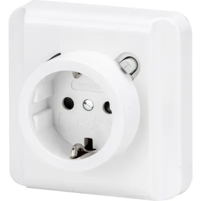 GEWISS FI-Steckdose GW95922 | Fehlerstromschutz 30mA 16A | Unterputz | Typ A | IP21 | Kunststoff polarweiß