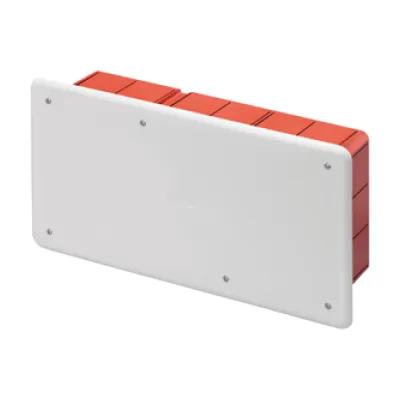 GEWISS Abzweigdose Unterputz GW48007 | Verbindungsdose 294x152x75 mm | 24 Einführungen | halogenfrei Kunststoff | rot