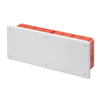 GEWISS Abzweigdose Unterputz GW48008 | Verbindungsdose rechteckig 392x152x75mm | IP40 | Kunststoff | rot | halogenfrei