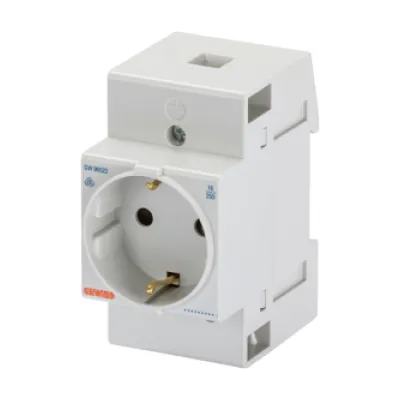 Gewiss Steckdose Reiheneinbaugerät GW96522 | Schuko REG 16A 250V Typ F | 2-polig+E | IP20 | erhöhter Berührungsschutz