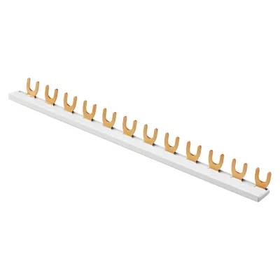 Gewiss Gabelkammschiene GW96968 | Phasenschiene 3-polig 12TE | 1 FI 4TE + 8 LS-Schalter 1P | 63A | 400V | grau