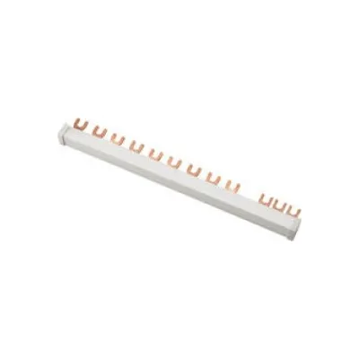 Gewiss Gabelkammschiene GW96968 | Phasenschiene 3-polig 12TE | 1 FI 4TE + 8 LS-Schalter 1P | 63A | 400V | grau