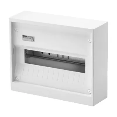 GEWISS Kleinverteiler Aufputz GW43021S | 1-reihig 12TE | IP30 | 300x245x95 mm | Kunststoff | DIN-Schiene | weiß