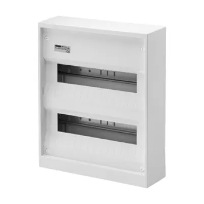 Gewiss Aufputz-Kleinverteiler GW43022S | 2-reihig 24TE | IP30 | 300x370x95mm | Kunststoff | Tür nachrüstbar | weiß
