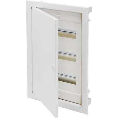 GEWISS Kleinverteiler Unterputz GW40152N | 2 Reihen 24TE | Stahlblech Tür | IP40 | DIN-Schiene | Weiß RAL 9003