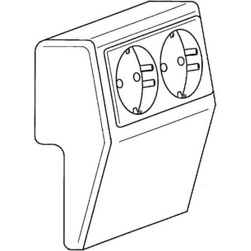 Bild: Gewiss Nowaplast Doppelgerätetank NP 42837 SLK-SLTK 20x50 RAL9001 Sockelleistenk