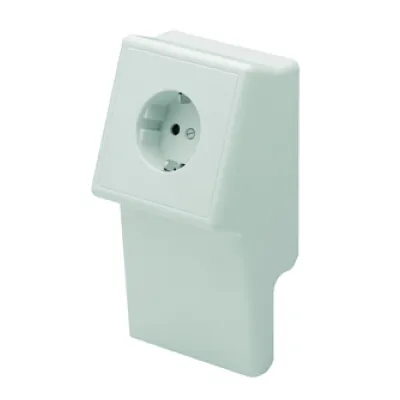 GEWISS Steckdose NP42825 | Schutzkontakt | für Sockelleistenkanal 50x20mm | Kinderschutz | RAL9001 weiß
