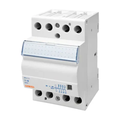 GEWISS Installationsschütz GWD6723 | 40A | 4 Schließer | 24V AC/DC Spulenspannung | 3TE | DIN-Schiene | IP20