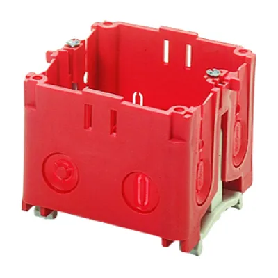 Gewiss Uni-Gerätedose NP50305 | Einbaudose für Brüstungskanal/Fensterbankkanal | 1-fach | 52mm | Kunststoff | rot