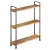 Bild: Metaltex Gewürzregal York Lava 350803000 | 3 Etagen | Akazienholz & Metall | rutschfest | 34x8x38 cm | schwarz/natur