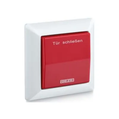 GEZE Unterbrechertaster AS 500 UP 116266 | Hand-Auslösung für Haftmagnete | Tast-Tipptaster | Unterputz | rot