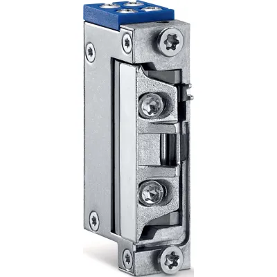 GEZE Türöffner Kompakt A5020--A | elektrischer Türöffner | 12–24 V AC/DC | Pulskontakt | schmal, kompakt | Arbeitsstrom