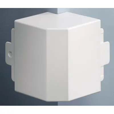 GGK Außeneck 11856 | Leitungskanal Außenecke 40x60 mm | Haubenformteil | 90° Winkel | PVC | aufrastbar | RAL 9010 weiß