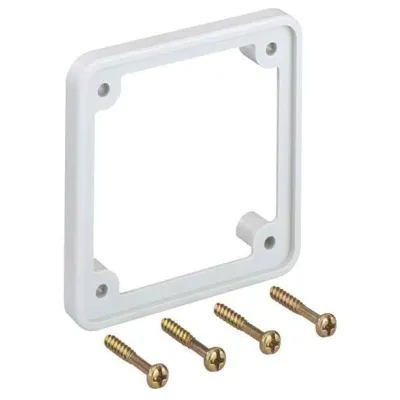 GGK CEE-Einbausatz 1263 | Einbaurahmen 75x75 mm | 16A & 32A | Lochabstand 60 mm | Kunststoff | für BR-Kanal | weiß