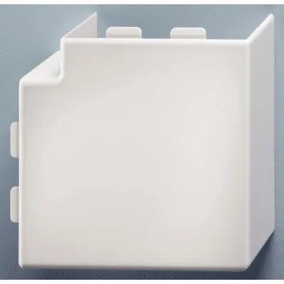 GGK Flachwinkel 1163 | Flachwinkel für Leitungskanal 40x60 | 90° Haubenformteil | PVC | aufrastbar | RAL 9001 weiß