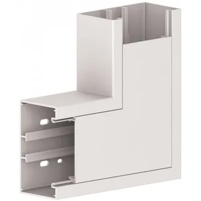 GGK Flachwinkel 12737 | Kabelkanal Eckstück | 60x110 mm | Kunststoff | schwer entflammbar | alpinweiß