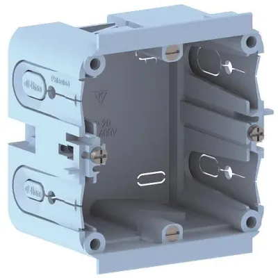 GGK Geräteeinbaudose 3677 GDX/P 1-fach | Rastermaß 45 | frontbefestigt | Kunststoff | grau