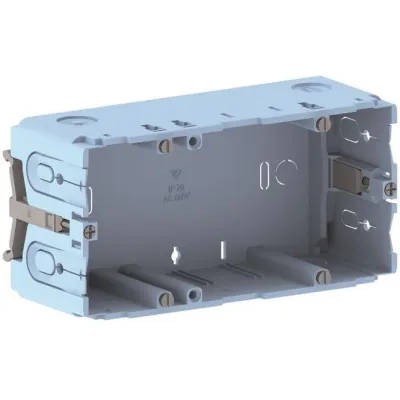 GGK Geräte-Einbaudose 1280 GED 50-2 | 2-fach Bodeneinbau | Kunststoff | 50mm tief | Bodenbefestigung | Blau