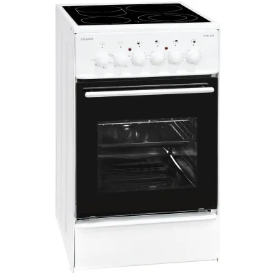 Exquisit Standherd ECM 5-4 BZ | Elektro-Backofen 46l | Glaskeramik-Kochfeld 4 Zonen | Umluft | Energieklasse A