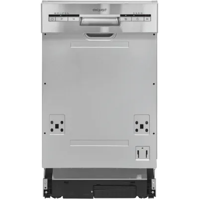 EXQUISIT Einbau-Geschirrspüler EGSP1009-EB-030E | 45 cm | 9 Maßgedecke | Edelstahl | 6 Programme | E | 49 dB | silber