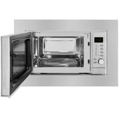 Exquisit Einbau-Mikrowelle EMW 19-7 G | 700W | Grill 900W | 20l | 6 Stufen | Edelstahl | Auftauprogramm | 59,5cm