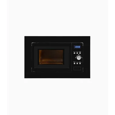 Exquisit Einbau-Mikrowelle EMW1770-G-D-030 | 59,5 cm | 17 l | 700 W Mikrowelle | 1000 W Grill | Timer | Schwarz Glas