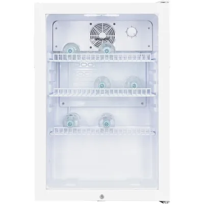 Exquisit Flaschenkühlschrank GKS120-GT-160C | 118 L | Glastür abschließbar | LED | Umluft | 3 Ablagen | Weiß, B-Ware