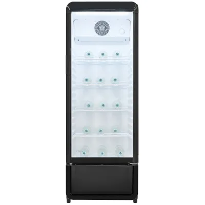 ElectronicPartner Getränkekühlschrank GKS220-GT-431D | 240l | Glastür | NoFrost | 1-10°C | LED | Umluftkühlung | Schwarz