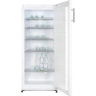 Exquisit Getränkekühlschrank GKS29-V-H-280E | 254 L Volumen | LED-Beleuchtung | 5 Gitterablagen | weiß