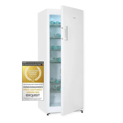 Exquisit Getränkekühlschrank GKS31-V-H-280E | 296 Liter | LED-Beleuchtung | Temperaturregelung | weiß