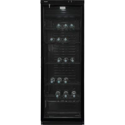 GKS Flaschenkühlschrank GKS350-1-GT-280D | Getränkekühlschrank 320l | Glastür | LED-Beleuchtung | abschließbar | Schwarz