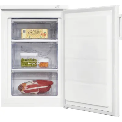 Exquisit Gefrierschrank GS81-H-010E | 85L | 4-Sterne-Gefrierfach | 3 Schubladen | Energieklasse E | Tischgerät | Weiß