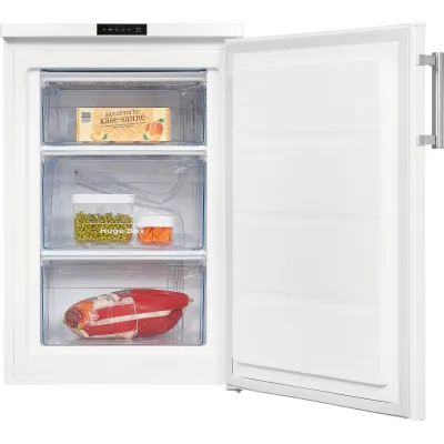 exquisit Gefrierschrank GS81-HE-010D | 85 l | 3 Schubladen | Schnellgefrierfunktion | Energie D | Weiß