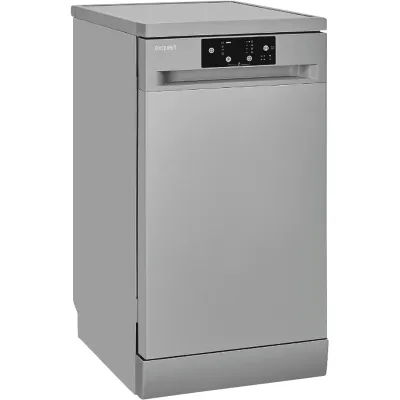 exquisit Geschirrspüler GSP9109-451D | 45 cm | 9 Maßgedecke | Energieklasse D | 49 dB | Edelstahl innen | Silber