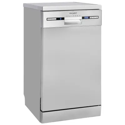 GGV Exquisit Geschirrspüler GSP9309-030E | freistehend | 9 Maßgedecke | 45 cm | 7 Programme | Edelstahl | 49 dB