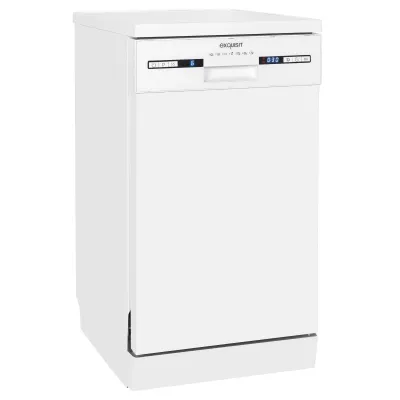 GGV Exquisit Geschirrspüler GSP9309-030E | freistehend | 9 Maßgedecke | 7 Programme | 44,8cm breit | Edelstahl | weiß