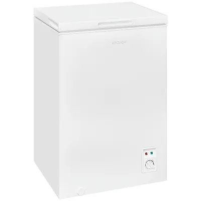 exquisit Gefriertruhe GT100-050E | 99 Liter | Energieeffizienzklasse E | leise 39 dB | 54,5x83,5x48 cm | Weiß