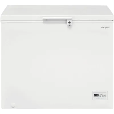 exquisit Gefriertruhe GT250-HE-040D | 246 Liter | Super-Gefrieren | LED-Anzeige | abschließbar | Energieklasse D | weiß