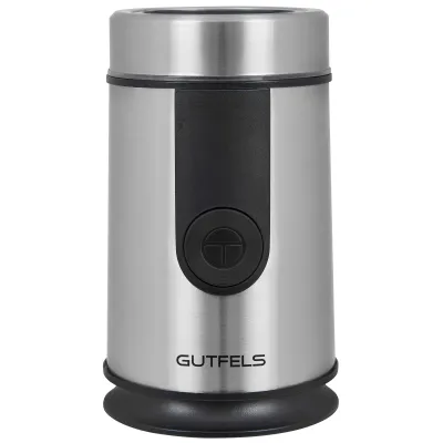 GUTFELS Kaffeemühle COFFEE 5010 | Schlagmesser-System | 50g Kapazität | Edelstahlgehäuse | 200W | Sichtfenster | silber