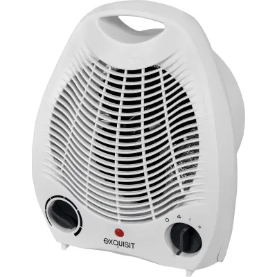 Exquisit Heizlüfter HL 32025 | Heizlüfter & Ventilator 2000W | 2 Heizstufen | Thermostat | Überhitzungsschutz | Weiß