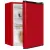 Bild: Exquisit Mini Kühlschrank KB60-V-090E | 52L | LED-Innenbeleuchtung | Glasablagen | 45cm breit | Tür wechselbar | Rot