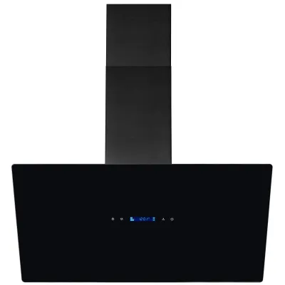 Exquisit Dunstabzugshaube KFD817-2L | Kopffreihaube 80 cm | 392 m³/h | Touch-Control | LED | 3 Stufen | Schwarz