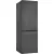 Bild: Exquisit Kühl-Gefrierkombination KGC340-115-NF-040C | 337l | No Frost | Energieklasse C | 186cm | Inox-Look-Anthrazit